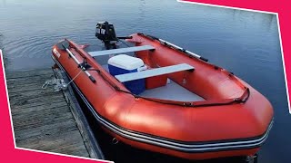 Saturn SD385 Inflatable Boat Water Review [upl. by Enrico581]