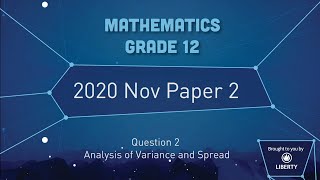 Past Papers 2020 Maths Paper 2 Question 2 Variance and Spread [upl. by Jamel169]