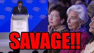 Milei SAVAGELY ROASTED the entire Davos WEF crowd [upl. by Ahsain150]