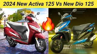 2024 New Honda Activa 7g vs New Honda Dio 125CC Review  New Activa On Road Price  new Dio Price [upl. by Tail702]