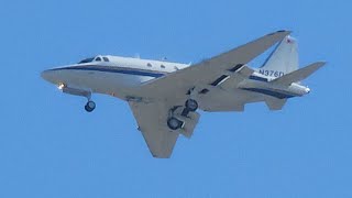 North American Sabreliner landing at Meadows Field [upl. by Lewiss197]