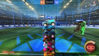 Rocket League Cars Stacked World Record 8 Mercs Normal Gravity [upl. by Marlee]