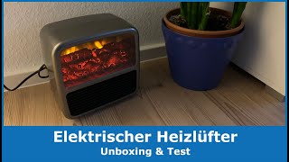 Elektrischer Heizlüfter Raumheizstrahler  Unboxing Review amp Test [upl. by Juna]