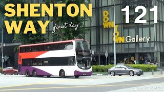 SBST First Day of Service 121 to Shenton Way  Volvo B9TL Ride [upl. by Sheeran]