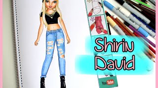 Topmodel Malbuch  How to draw  Shirin David malen  Copics  Foxy Draws [upl. by Weinman]