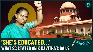 K Kavitha Bail Supreme Court Rebukes Delhi High Court On ‘Women Remark’ Questions Delay  Watch [upl. by Roux352]