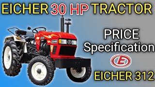 EICHER 312 30 HP Tractor Price And Specification [upl. by Gregrory]