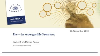 Montagsakademie am 27112023 – Prof Dr Markus Knapp [upl. by Alpers]