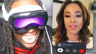 Kai Cenat Facetimes Celebrities With Apple Vision Pro [upl. by Keese]