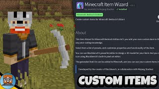 How to Make Minecraft Bedrock Custom Items  Blockbench Tutorial [upl. by Anastas]