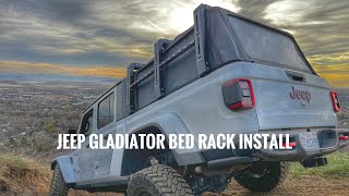 Datin Metal Fabrication Truck Bed Rack Installation on a Jeep Gladiator Rubicon [upl. by Darooge800]