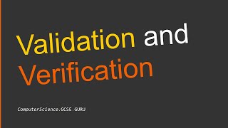 Validation and Verification Explained [upl. by Sokram265]