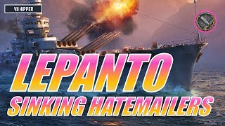 Lepanto Sinking Hatemailers World of Warships Legends [upl. by Drucie]