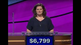 Difficult final Jeopardy question leads to tie breaker [upl. by Darton]