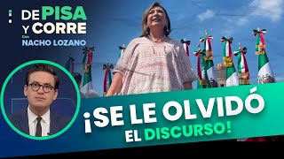 Xóchitl Gálvez olvida discurso frente a Monumento a la Revolución  DPC con Nacho Lozano [upl. by Ardnek]