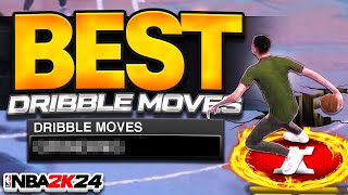 NEW BEST DRIBBLE MOVES for ALL RATINGS 7092 on NBA 2K24 FASTEST COMBOS amp BEST BADGES [upl. by Sneve]