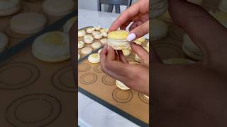 Lemon Macarons  Swiss Meringue Technique macarons lemon [upl. by Owen]