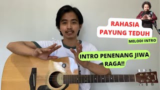 PETIKAN MELODI INTRO Rahasia  Payung Teduh BIKIN JIWA TENANG Tutorial Gitar  Tab [upl. by Tarfe]