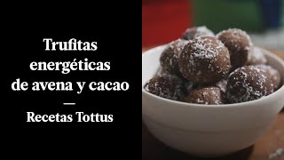 RECETA DE TRUFAS ENERGÉTICAS DE AVENA Y CACAO POSTRE SALUDABLE [upl. by Travax]