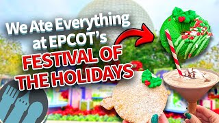 We Ate EVERYTHING at EPCOTs Festival of the Holidays [upl. by Maya]