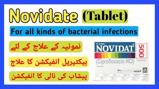 Novidat Tablet Ciprofloxacin Syrup 500mg 250mg Uses Side Effects Urdu Hindi [upl. by Tutto]