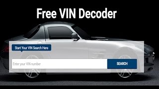 Free VIN Decoder [upl. by Fedak]