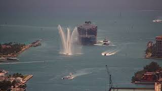 Water Salute for Container Ship CMA CGM BALI [upl. by Vlad]