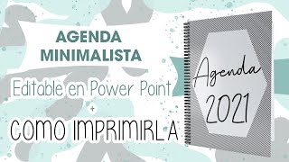 COMO IMPRIMIR AGENDA PASO A PASO  DESCARGA DE AGENDA 2021 [upl. by Earesed]