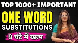 1000 Important questions of One Word Substitution For SSC CGL amp All Upcoming Exams  Rani mam [upl. by Annaeoj]