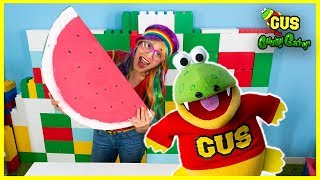 Gus the Gummy Gator DIY Giant Squishy Toy Challenge and How to Make Glow in the Dark Slime [upl. by Nikki]