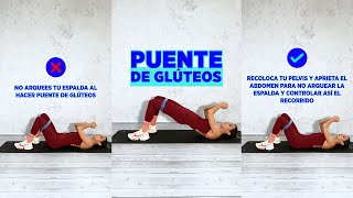 Cómo hacer PUENTE DE GLÚTEOS o hip thrust [upl. by Saihttam]