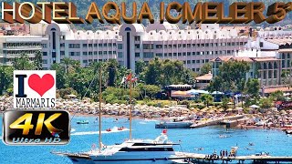 4K MARMARIS HOTEL AQUA ICMELER 2023 НЕПЛОХАЯ ПЯТЕРКА GOOD BEACH RESORT DALAMAN MUGLA TURKEY [upl. by Alyn]