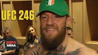 Conor McGregor emotional after Cowboy Cerrone TKO win at UFC 246  ESPN MMA [upl. by Morse]