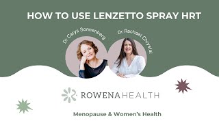 How to use Lenzetto spray HRT [upl. by Ruon]