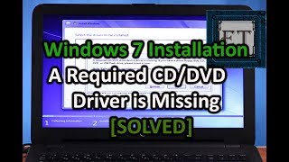 SOLVED USB Windows 7 Installation  A Required CDDVD Drive Device Driver is Missing [upl. by Adrianna]