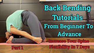 Yoga PosesStretching To Increase Backbend FLEXIBILITY  Easy Steps To Improve Spinal FLEXIBILITY [upl. by Hibben266]