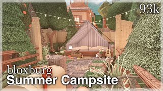 Bloxburg  Summer Campsite Speedbuild [upl. by Einuj]