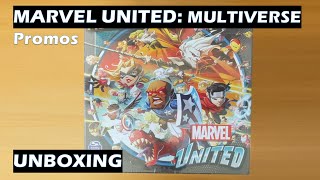 Unboxing Marvel United Multiverse Promos Stretch Goals Board Game [upl. by Eimoan]