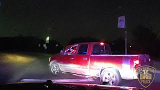 WATCH San Antonio police officer shoots injures suspect after chase on South Side [upl. by Aihtekal884]