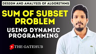 Sum of Subset Problem using Dynamic Programming  GATECSE  DAA [upl. by Ikkin]