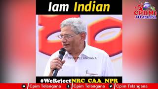 CPIM Leader Sitaram Yechury super explanation about NRC CAA NPR  Cpim Telangana [upl. by Finkelstein]