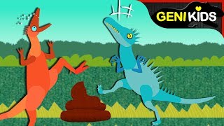 ▶Genikids Dino Movie◀ 9 DINOSAURS Predators amp Enemies Compilation  Dinosaurs Cartoon for Kids [upl. by Frame]