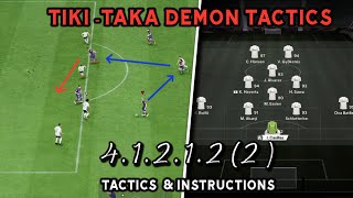 I found THE BEST META 41212 2 Setup GAMECHANGING TIKITaka 41212 2 Tactics amp Instructions [upl. by Enoryt]