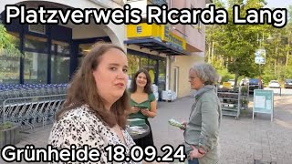 Platzverweis Ricarda Lang Grünheide 180924 [upl. by Puiia]