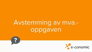 Avstemming av mva [upl. by Ciccia]