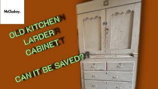 Huge Restoration of Old Larder Pantry Cabinet with Drawers [upl. by Aifos]