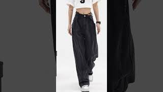 Black baggy jeans fashion fyp trending shorts [upl. by Falo]