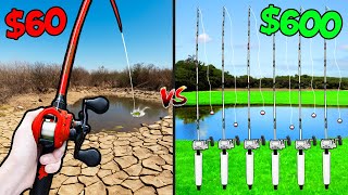 60 vs 600 Budget Fishing Challenge [upl. by Orling375]