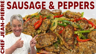 The Easiest Sausage and Peppers Recipe  Chef JeanPierre [upl. by Nylitak]