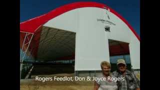 BRITESPAN 65 x 532 Beef Barn Rogers Feedlot Don Rogers [upl. by Edahs]